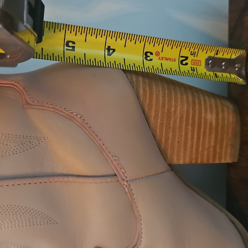 Steve Madden Baby Pink Heeled Cowboy Boots - Picture 9 of 12